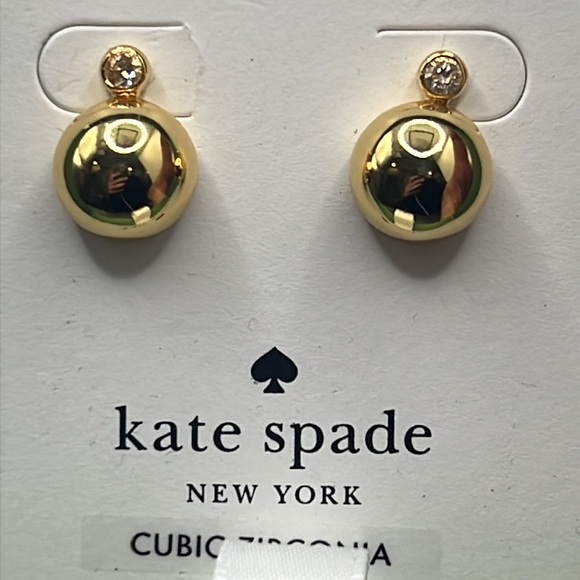 Kate Spade earrings cubic zirconia NWT - Picture 2 of 6